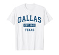Dallas Texas Tx Athletic Navy T-Shirt - Aesthetic Graphic for Adults - T-Shirt, Sweatshirt, Hoodie