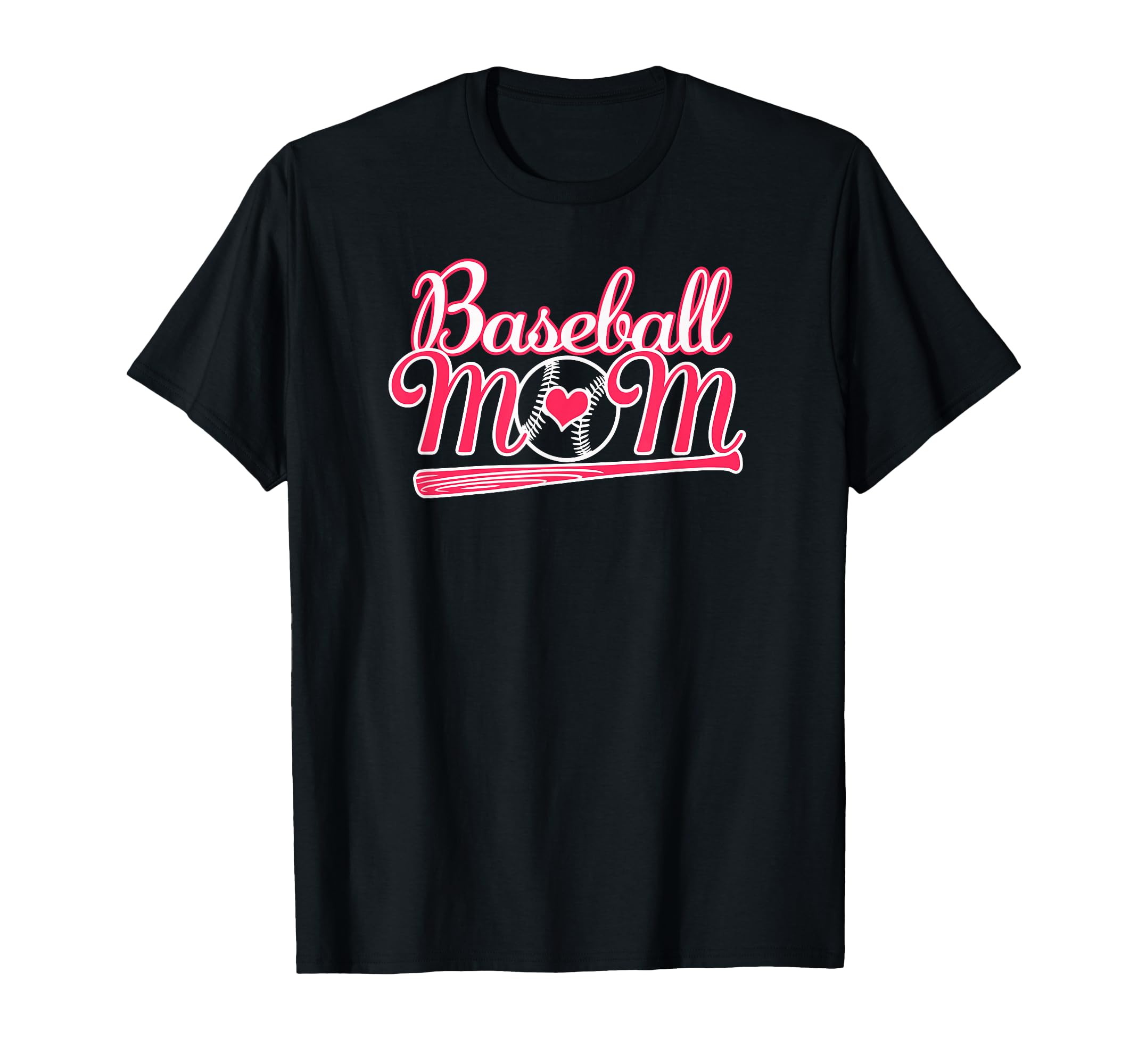 Love Baseball Mom Laces Heart T-Shirt - Minimalist Print for Adults - T-Shirt, Sweatshirt, Hoodie
