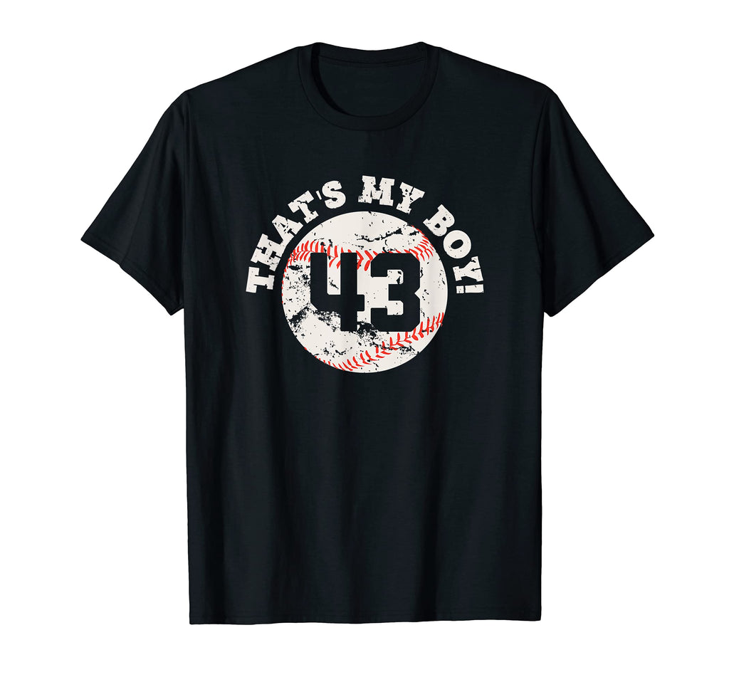Thats My 43 Baseball Player Mom Or T-Shirt - Custom Art Print for Adults - T-Shirt, Sweatshirt, Hoodie