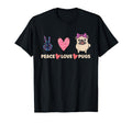 Peace Love Pugs Peace Symbol Pug T-Shirt - Aesthetic Graphic Men Women - T-Shirt, Sweatshirt, Hoodie