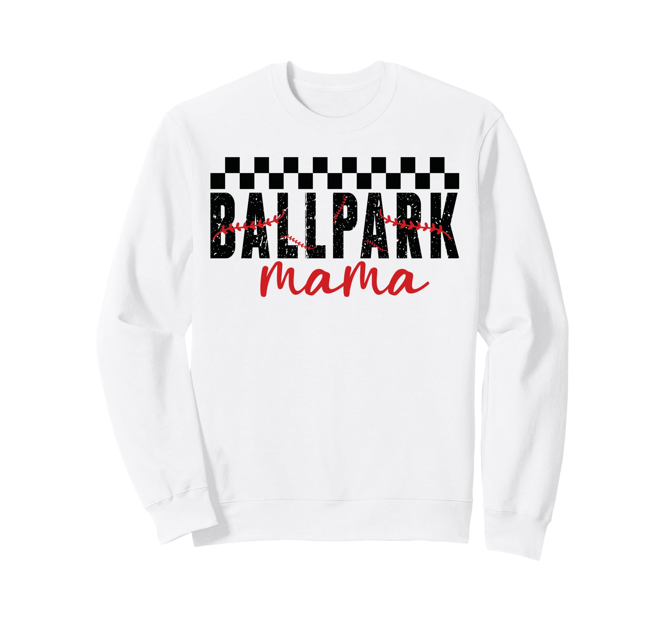 Ballpark Mama Softball Baseball Mom Sweatshirt - Graphic Print for Adults - T-Shirt, Sweatshirt, Hoodie