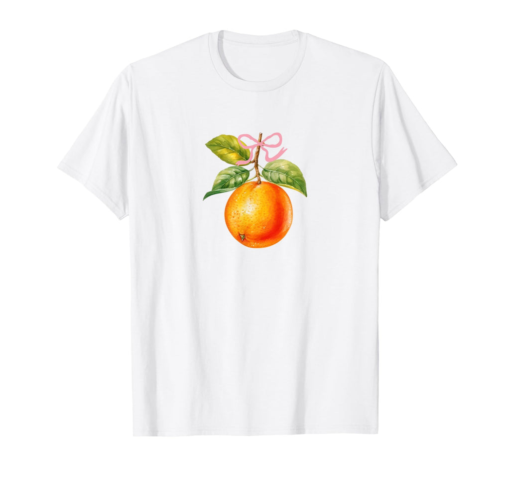 Orange Fruit Coquette Bow Oranges T-Shirt - Aesthetic Graphic for Adults - T-Shirt, Sweatshirt, Hoodie