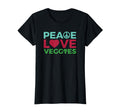 Womens Peace Love Veggies T-Shirt - Unique Graphic Men Women - T-Shirt, Sweatshirt, Hoodie