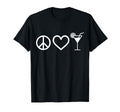 Cocktail Lover Bartender Peace Love T-Shirt - Trendy Graphic Men Women - T-Shirt, Sweatshirt, Hoodie