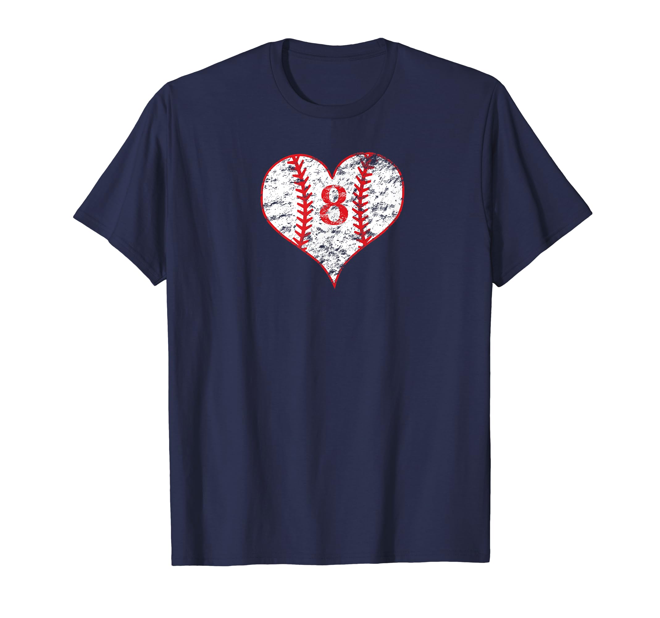 Love Baseball Mom 8 Baseball Heart T-Shirt - Custom Art Print Unisex - T-Shirt, Sweatshirt, Hoodie