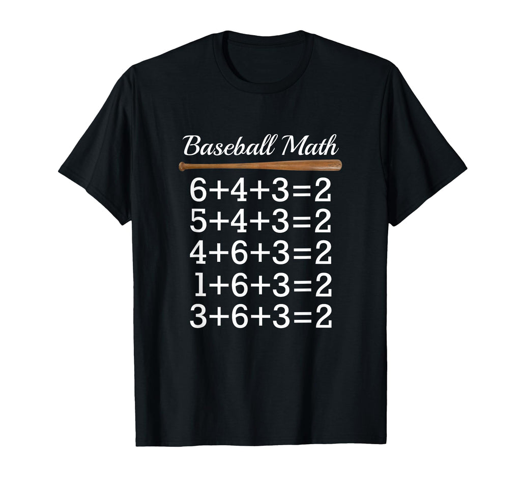 Baseball Math Double Play Baseball T-Shirt - Fun Novelty Design for Adults - T-Shirt, Sweatshirt, Hoodie