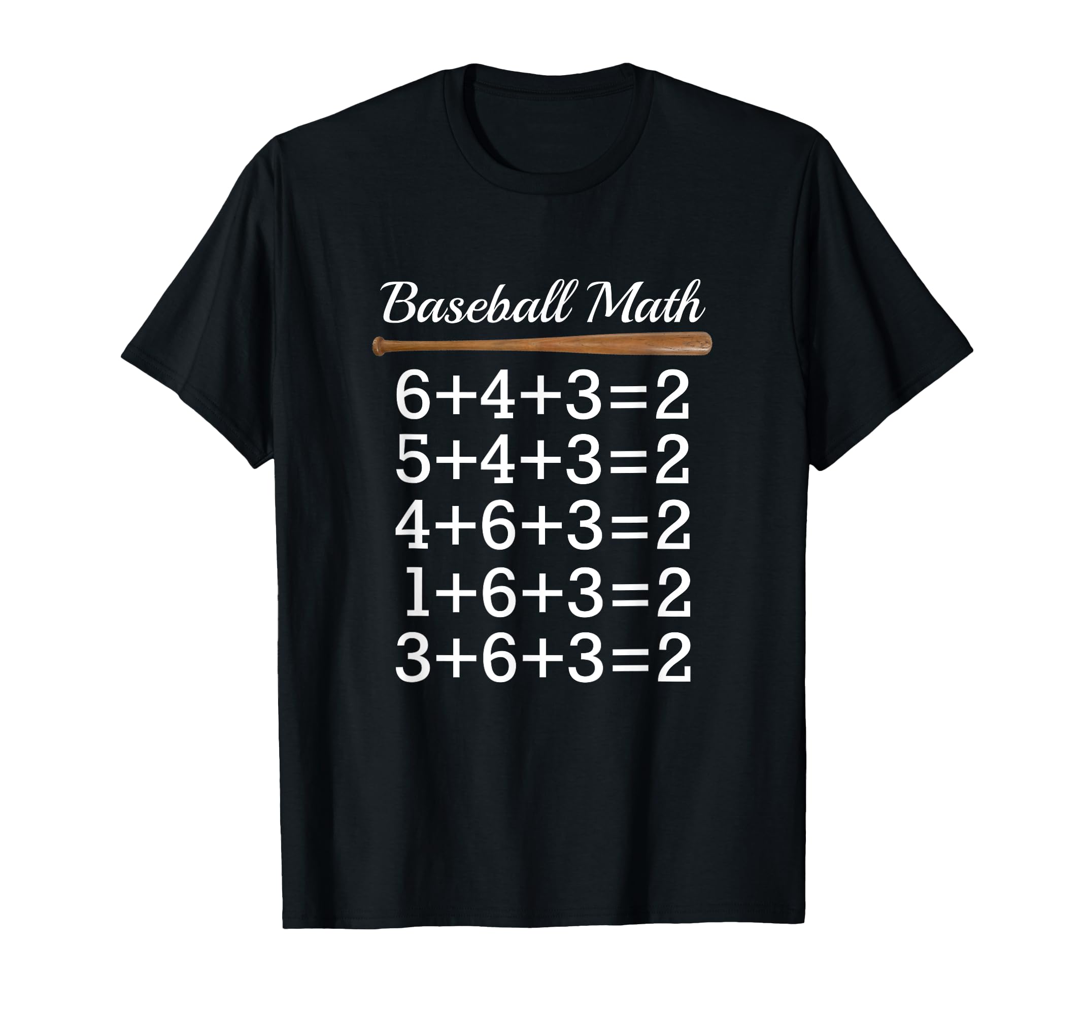 Baseball Math Double Play Baseball T-Shirt - Fun Novelty Design for Adults - T-Shirt, Sweatshirt, Hoodie