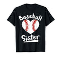 Baseball Sister Baseball Heart T-Shirt - Aesthetic Graphic Men Women - T-Shirt, Sweatshirt, Hoodie