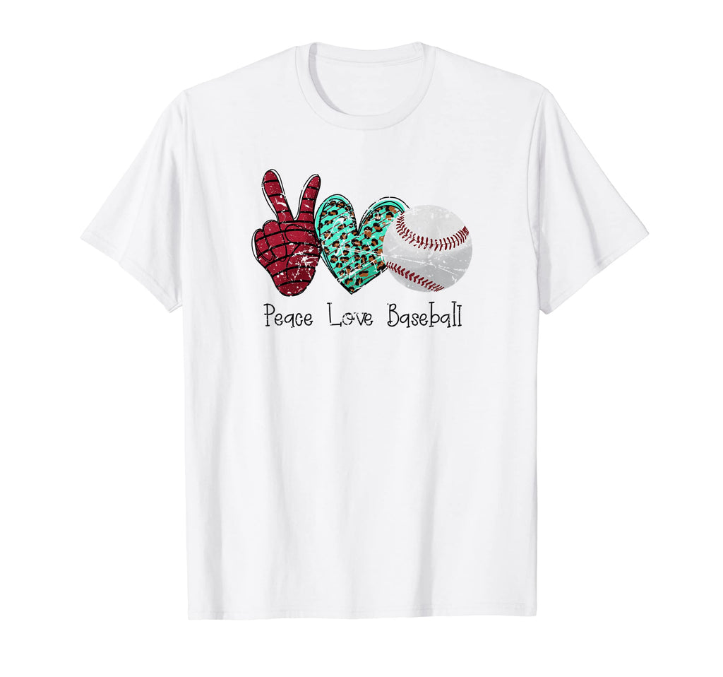 Funny Baseball Mom Peace Love Baseball T-Shirt - Streetwear Style Unisex - T-Shirt, Sweatshirt, Hoodie