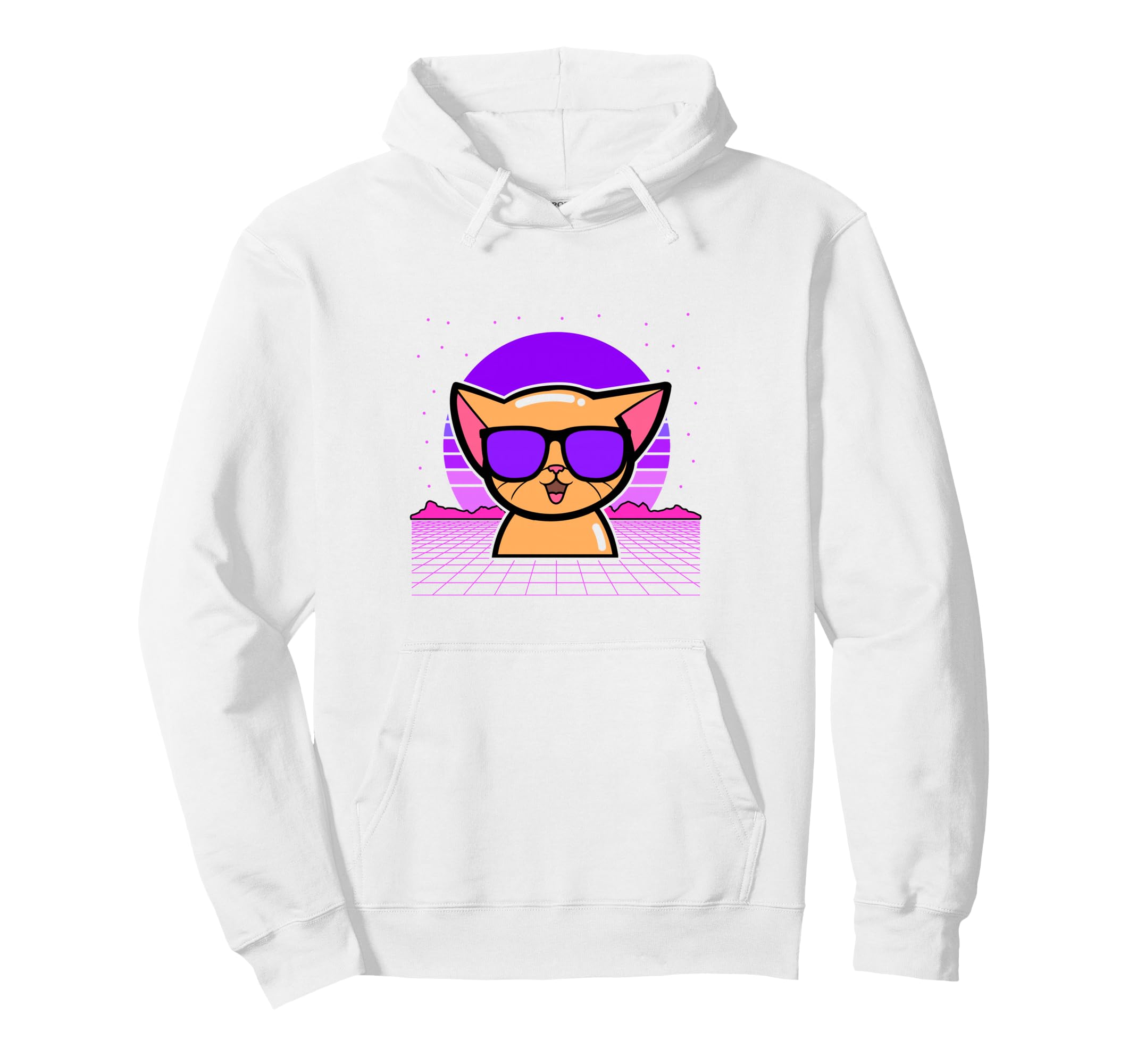 Aesthetic Vaporwave Outfits Cat Vaporwave Hoodie - Trendy Graphic Unisex - T-Shirt, Sweatshirt, Hoodie