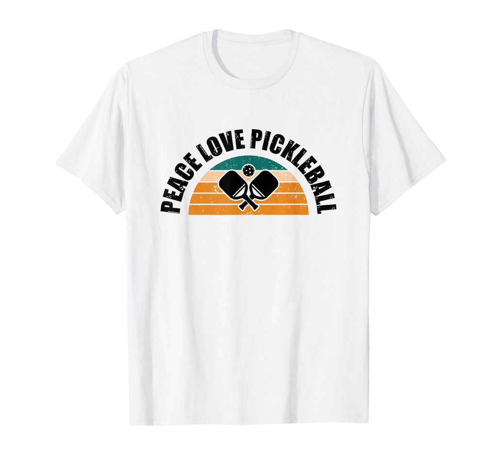 Funny Pickleball Peace Love T-Shirt - Fun Novelty Design for Adults - T-Shirt, Sweatshirt, Hoodie