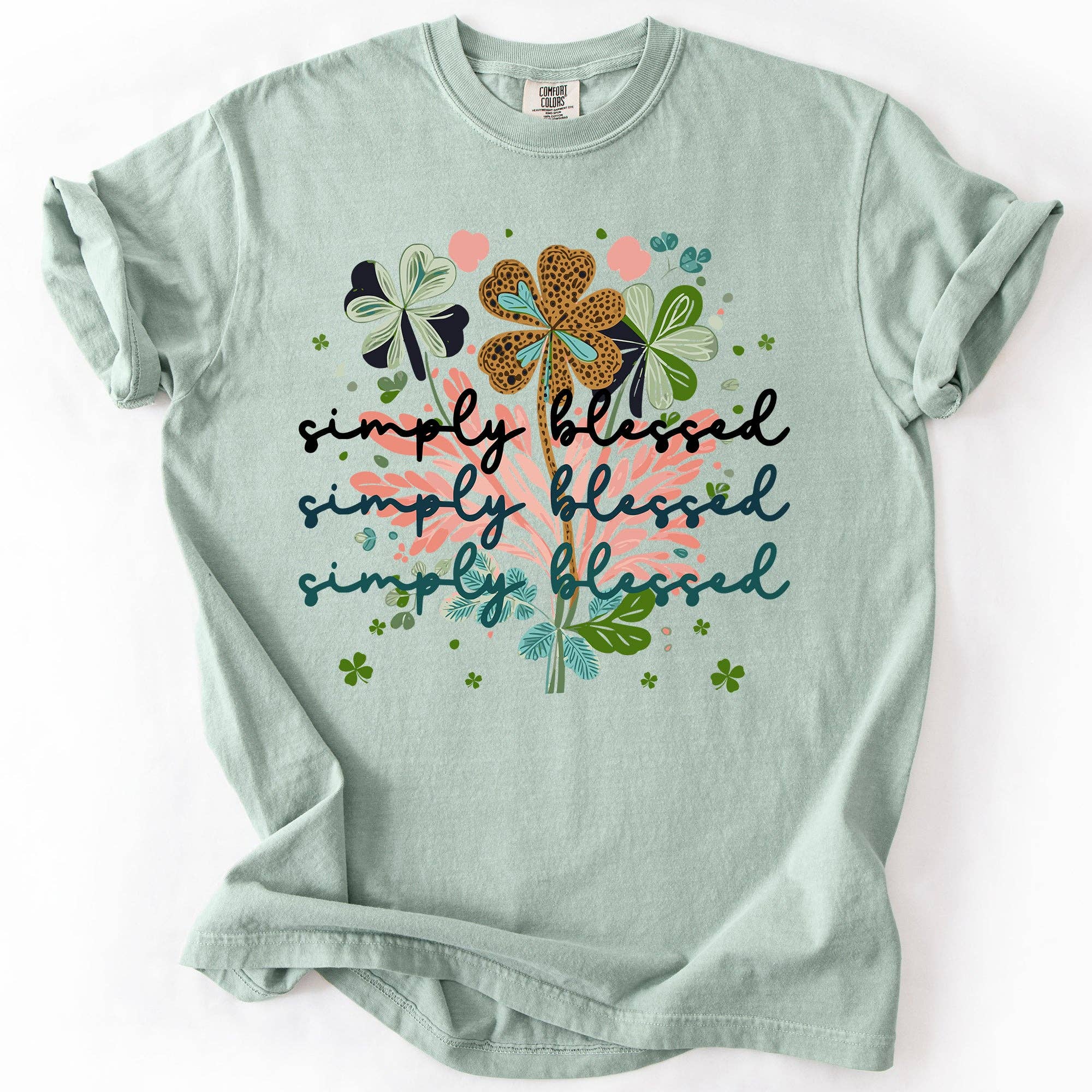 Not Lucky, Simply Blessed, Christian, Faith Apparel, - Adult & Kids T-Shirts, Sweatshirts & Hoodies apparel design preview 1