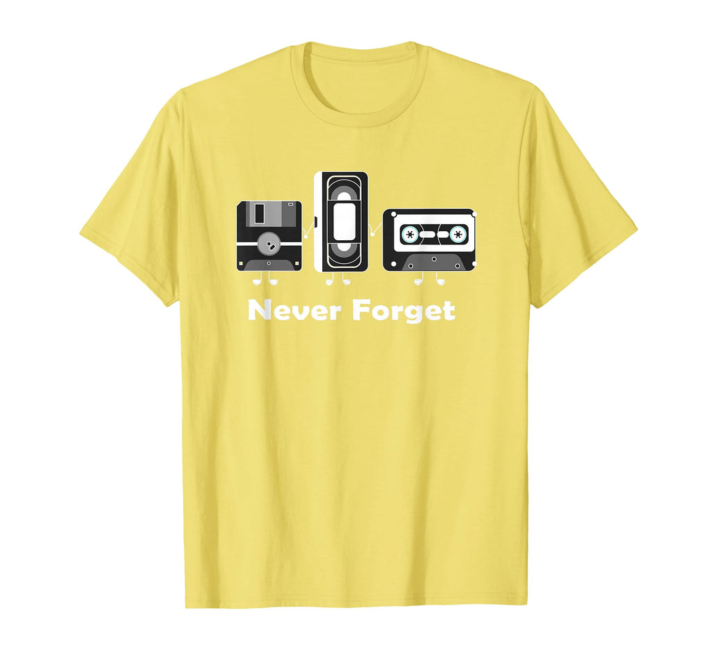 Never Forget Vhs Tape Cassette Floppy T-Shirt - Minimalist Print Men Women - T-Shirt, Sweatshirt, Hoodie