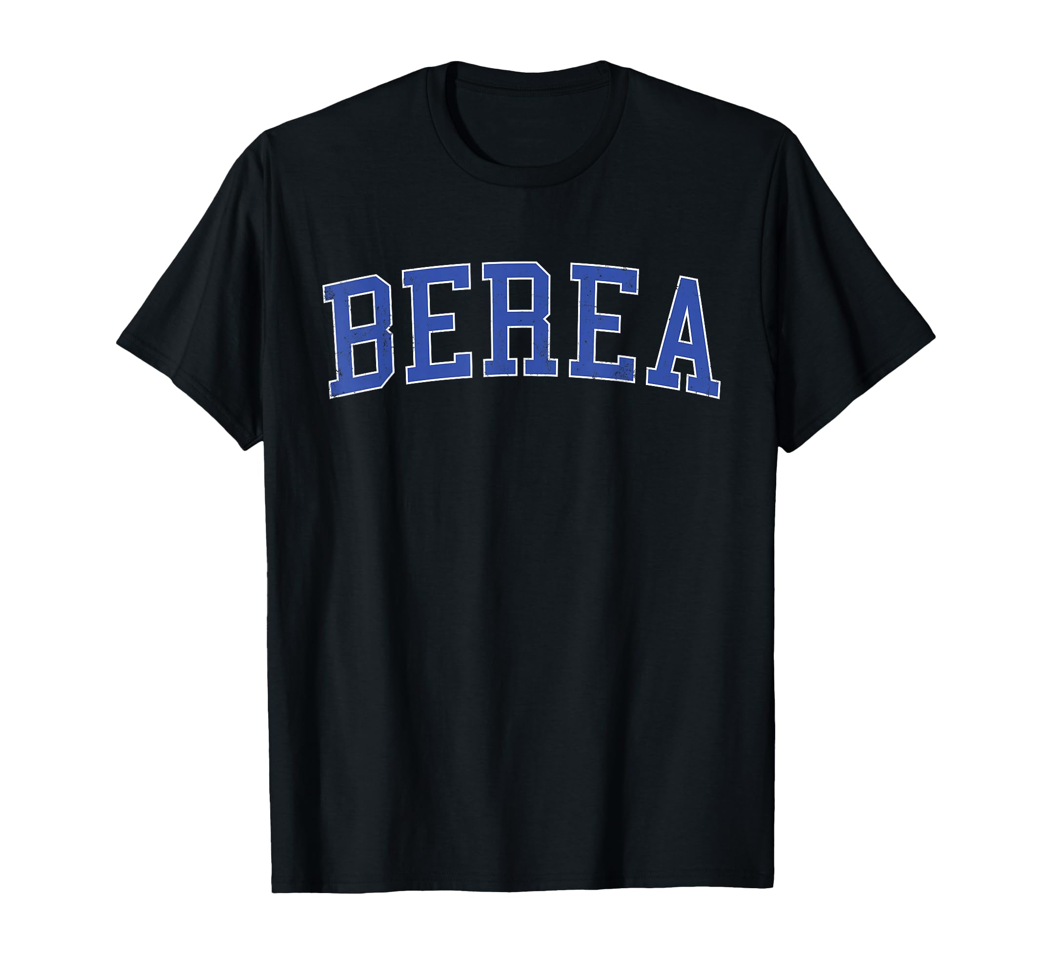 Berea Sc Distressed Blue Varsity T-Shirt - Minimalist Print for Adults - T-Shirt, Sweatshirt, Hoodie