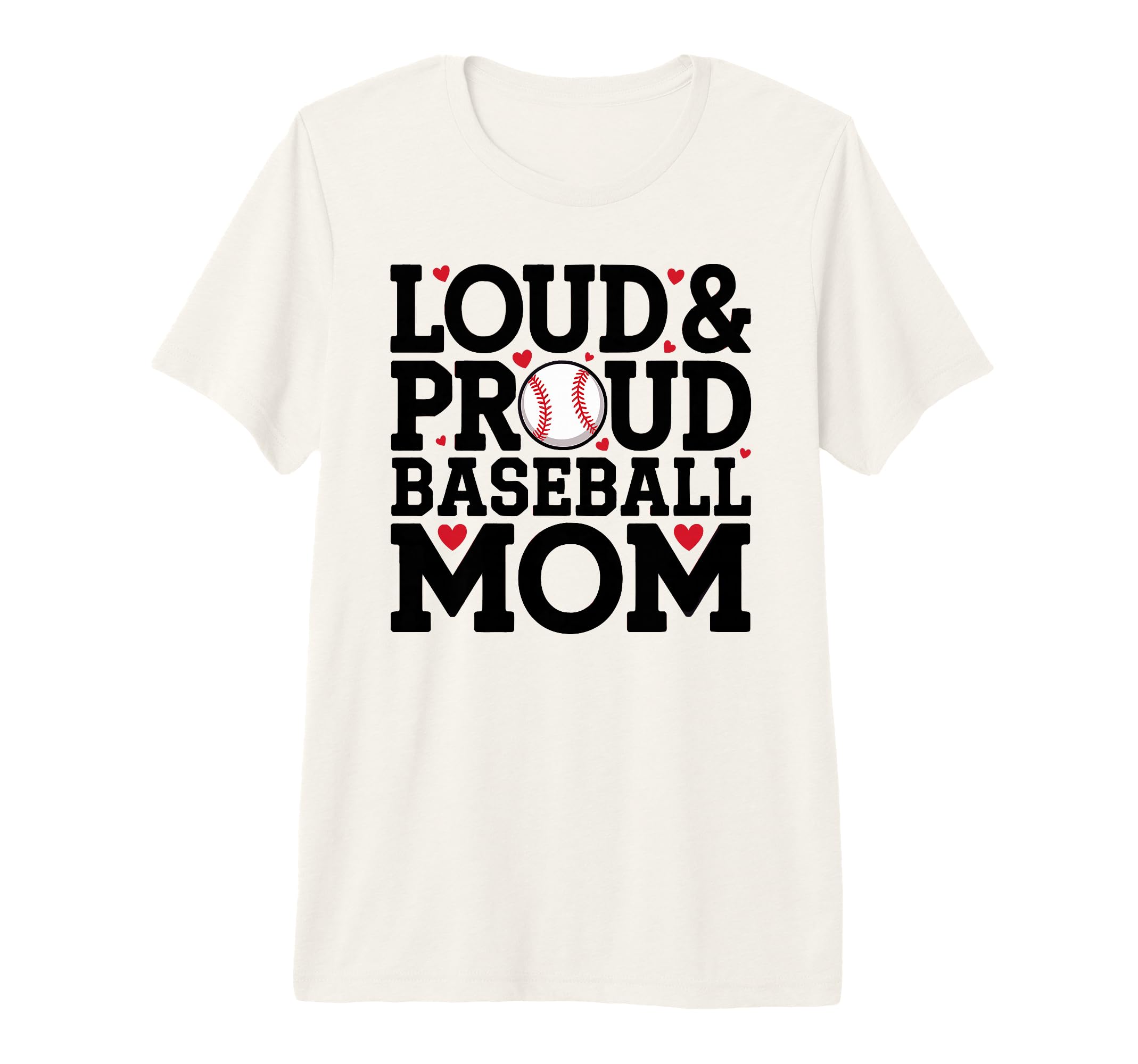 Loud Proud Baseball Mom Tri Blend T-Shirt - Casual Everyday Wear Unisex - T-Shirt, Sweatshirt, Hoodie