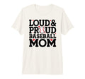 Loud Proud Baseball Mom Tri Blend T-Shirt - Trendy Graphic for Adults - T-Shirt, Sweatshirt, Hoodie