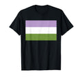 Genderqueer Pride Flag Distressed T-Shirt - Minimalist Print Unisex - T-Shirt, Sweatshirt, Hoodie