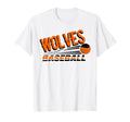 Wolves Baseball Team Baseball Mom T-Shirt - Casual Everyday Wear Unisex - T-Shirt, Sweatshirt, Hoodie