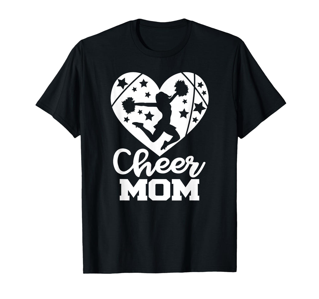 Cheer Mom Heart Funny Cheerleader T-Shirt - Minimalist Print Men Women - T-Shirt, Sweatshirt, Hoodie