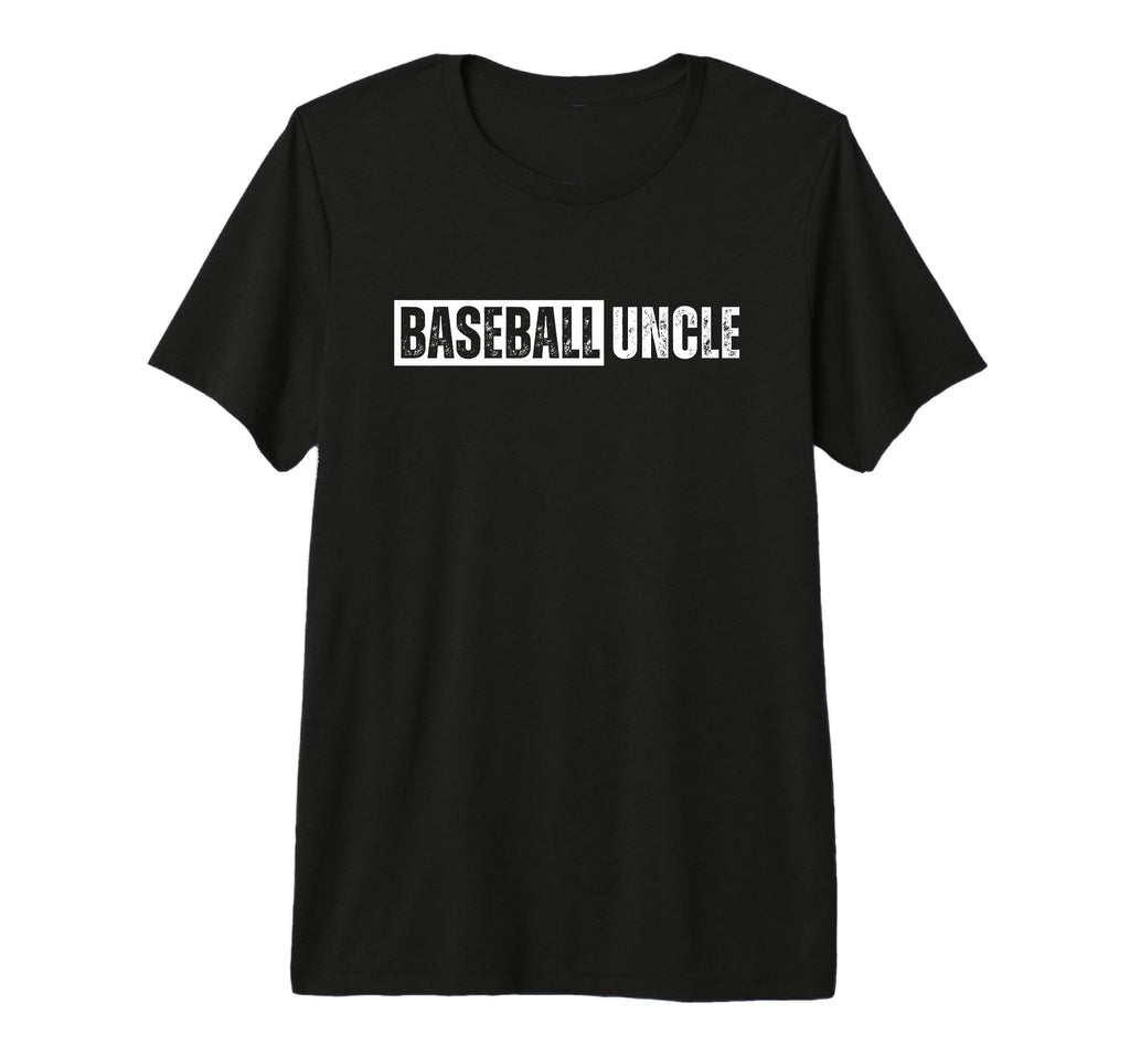Mens Baseball Uncle Distressed Tri T-Shirt - Trendy Graphic for Adults - T-Shirt, Sweatshirt, Hoodie