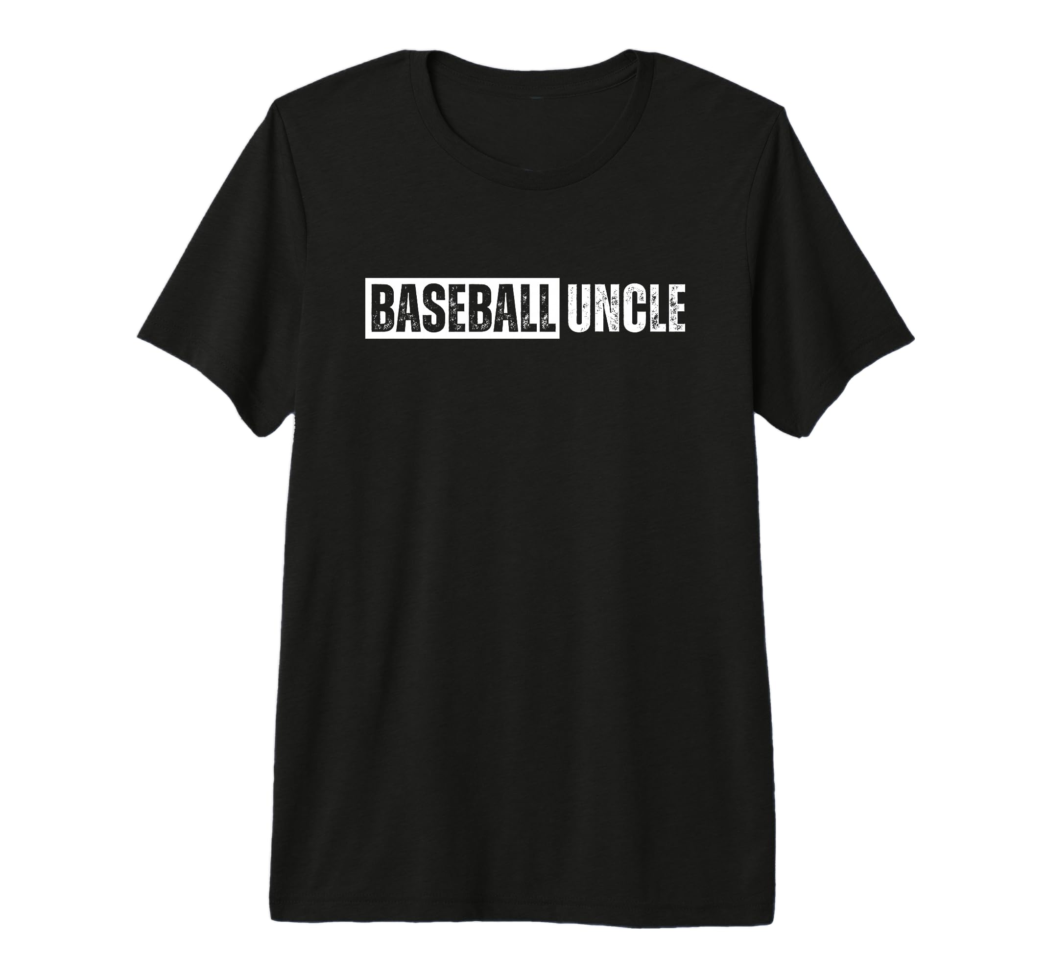 Mens Baseball Uncle Distressed Tri T-Shirt - Trendy Graphic for Adults - T-Shirt, Sweatshirt, Hoodie
