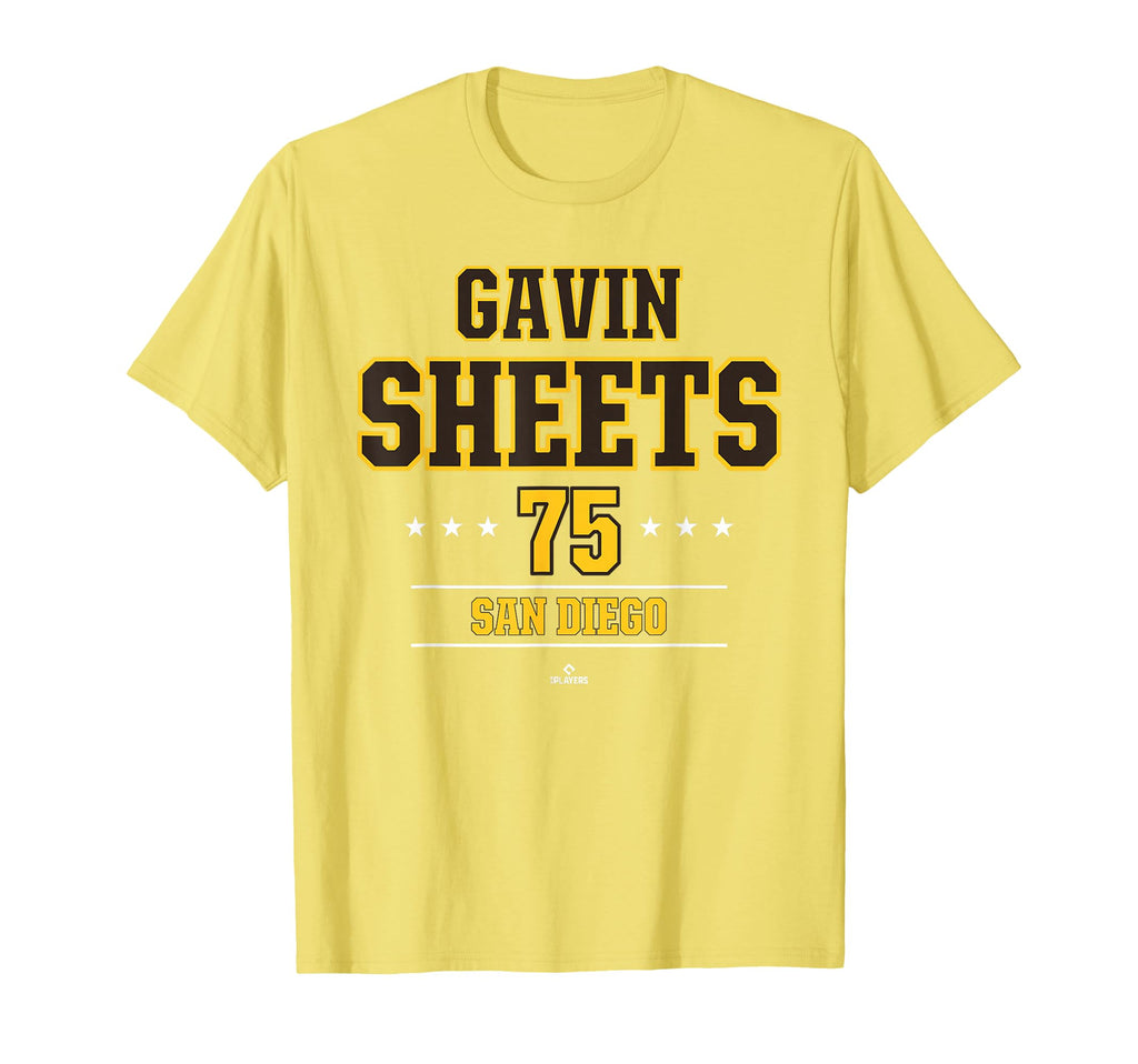 Baseball Star Gavin Sheets San Diego T-Shirt - Trendy Graphic for Adults - T-Shirt, Sweatshirt, Hoodie