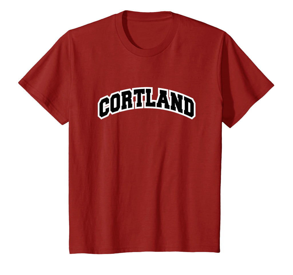 Cortland New York Varsity Red T-Shirt - Fun Novelty Design Men Women - T-Shirt, Sweatshirt, Hoodie