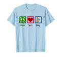 Peace Love Harp T-Shirt - Fun Novelty Design Unisex - T-Shirt, Sweatshirt, Hoodie