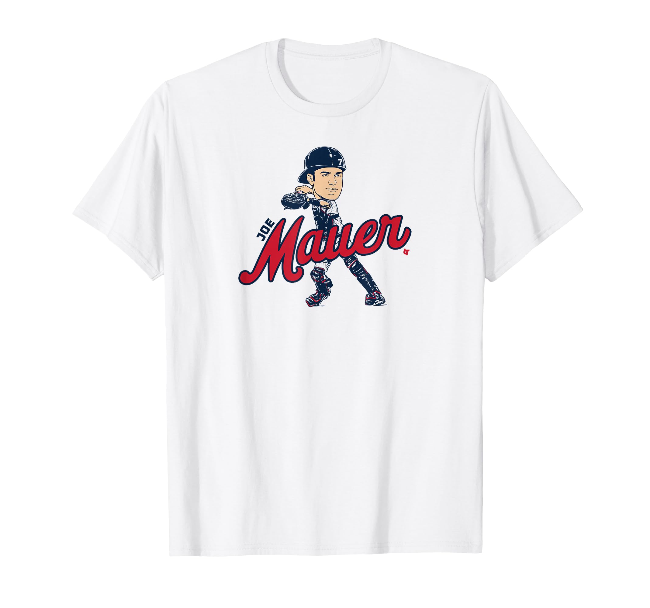 Joe Mauer Caricature Minnesota Baseball T-Shirt - Novelty Apparel Men Women - T-Shirt, Sweatshirt, Hoodie