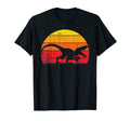 Velociraptor 80S Sunset Dinosaur T-Shirt - Minimalist Print for Adults - T-Shirt, Sweatshirt, Hoodie