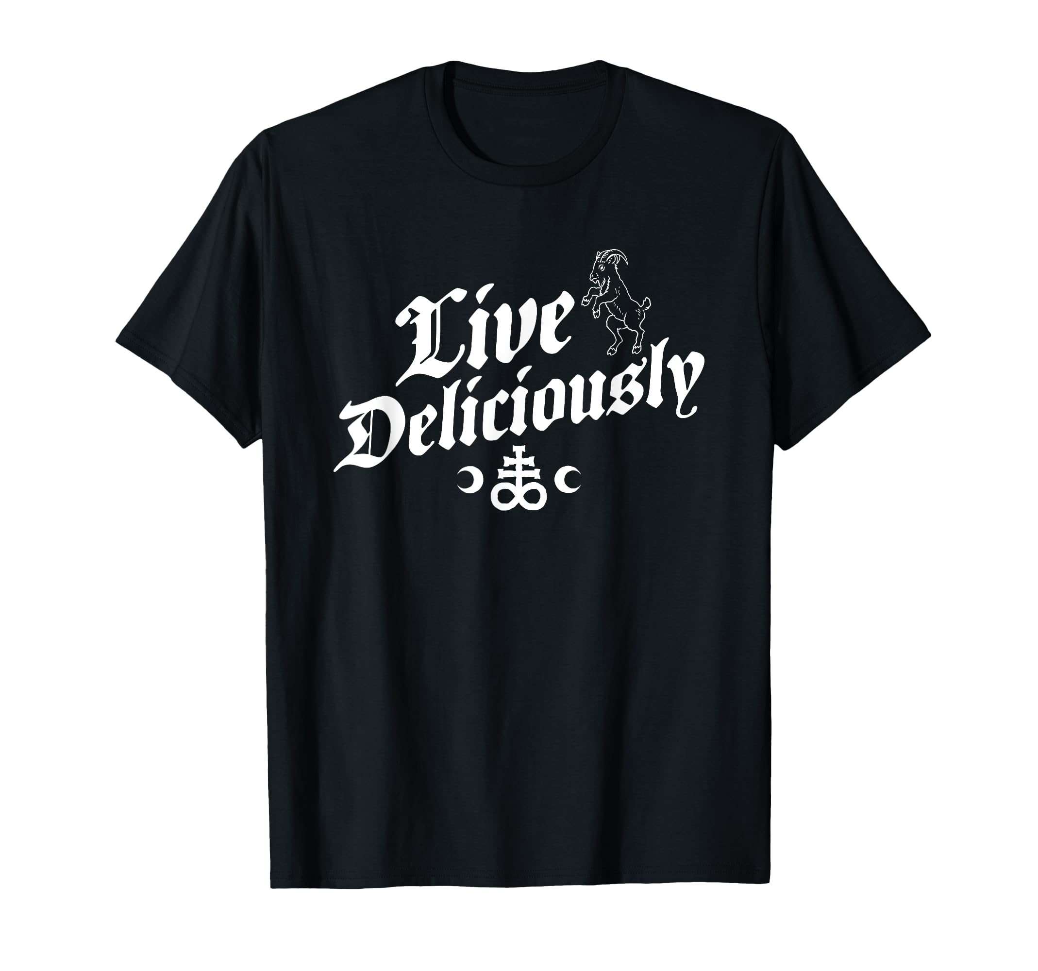 Live Deliciously Distressed T-Shirt - Minimalist Print Men Women - T-Shirt, Sweatshirt, Hoodie