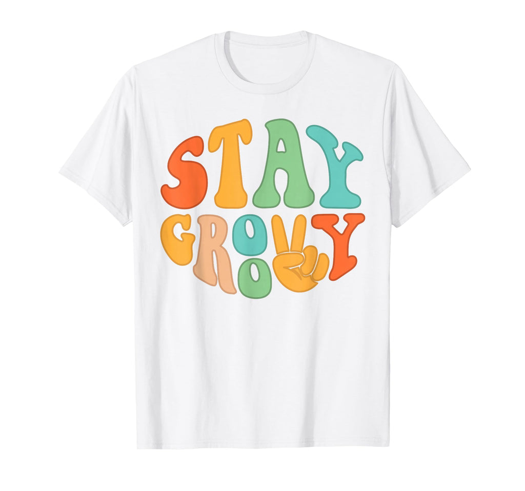 Stay Groovy Hippie Peace Sign 60S 70S T-Shirt - Custom Art Print Men Women - T-Shirt, Sweatshirt, Hoodie