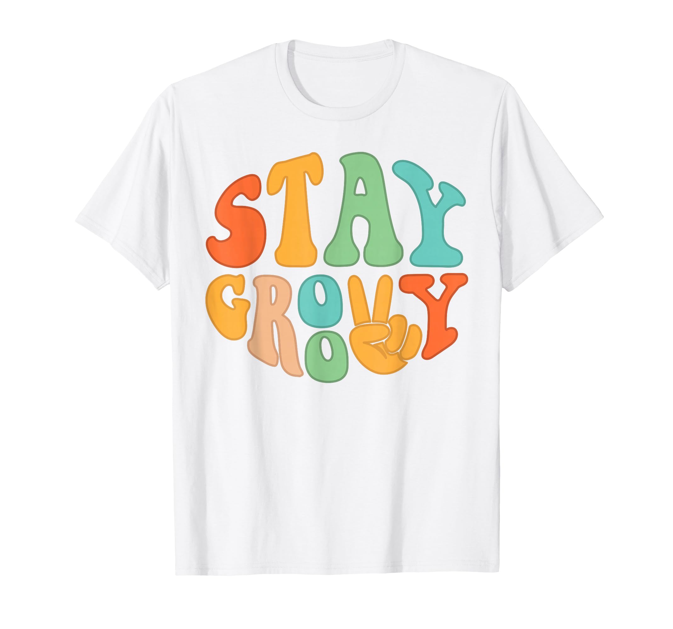 Stay Groovy Hippie Peace Sign 60S 70S T-Shirt - Custom Art Print Men Women - T-Shirt, Sweatshirt, Hoodie