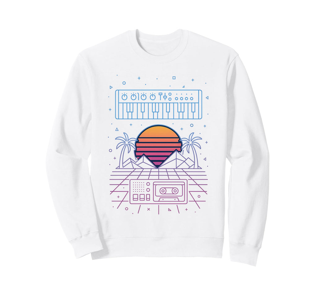 80S Synthwave Sweatshirt - Trendy Graphic for Adults - T-Shirt, Sweatshirt, Hoodie