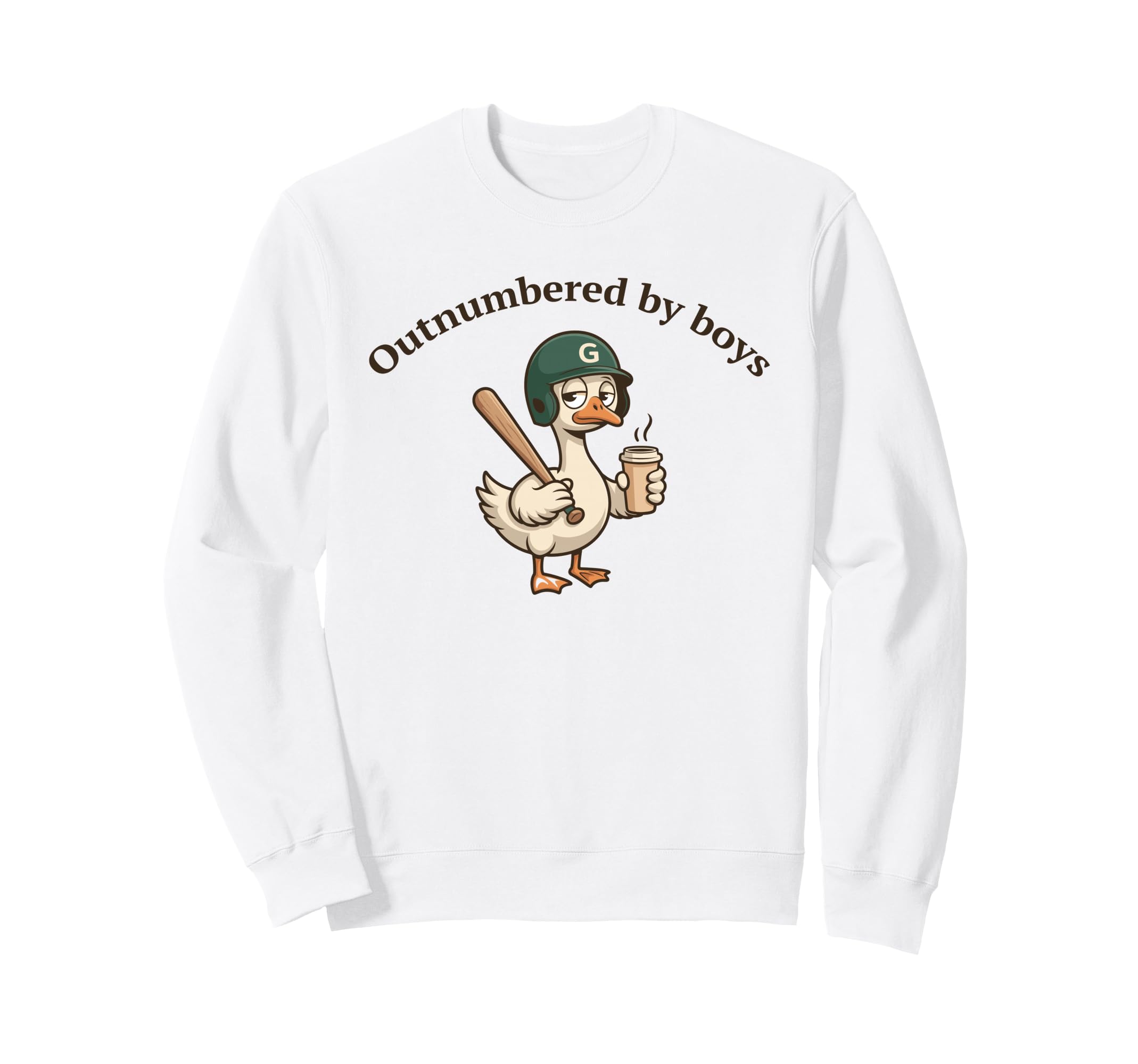 Outnumbered Funny Mom Goose Family Sweatshirt - Graphic Print Men Women - T-Shirt, Sweatshirt, Hoodie