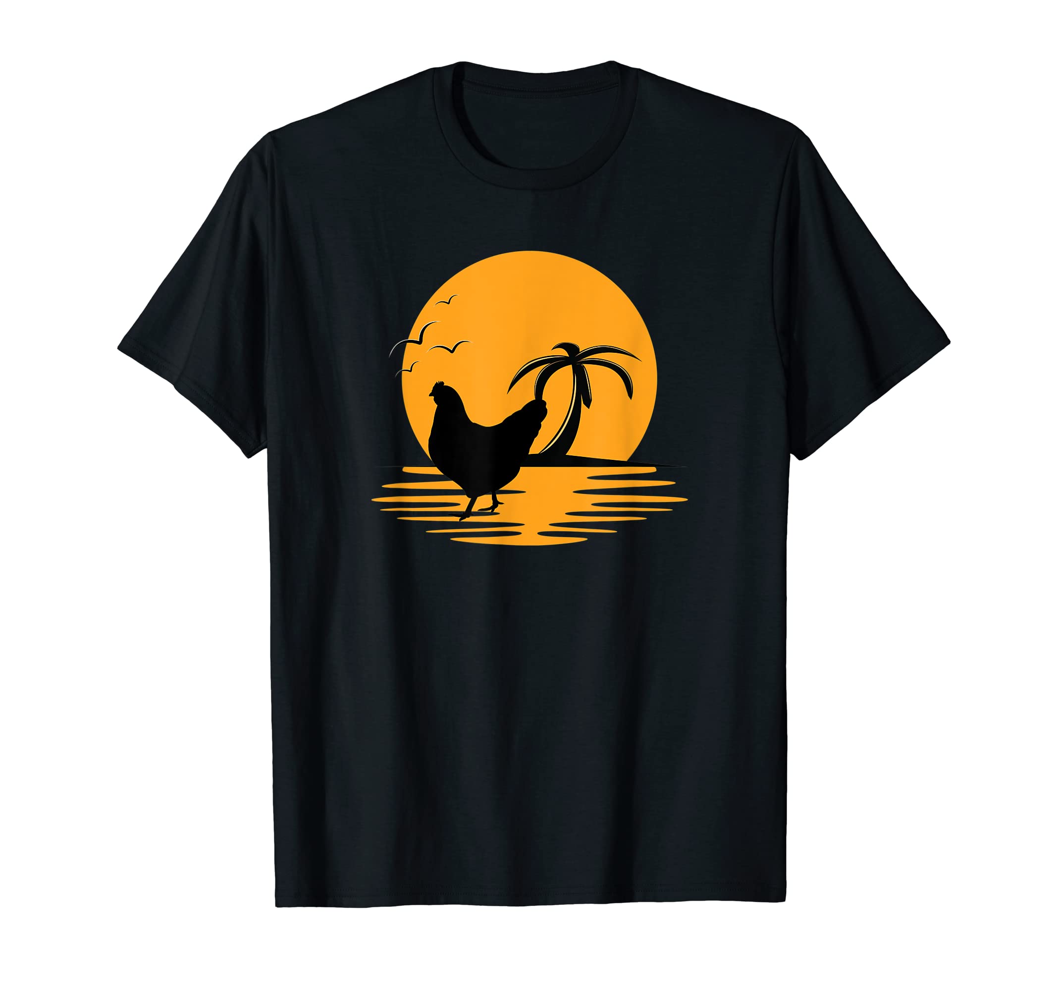 Chicken Lover Sunset Funny Farmer Gift T-Shirt - Trendy Graphic Men Women - T-Shirt, Sweatshirt, Hoodie