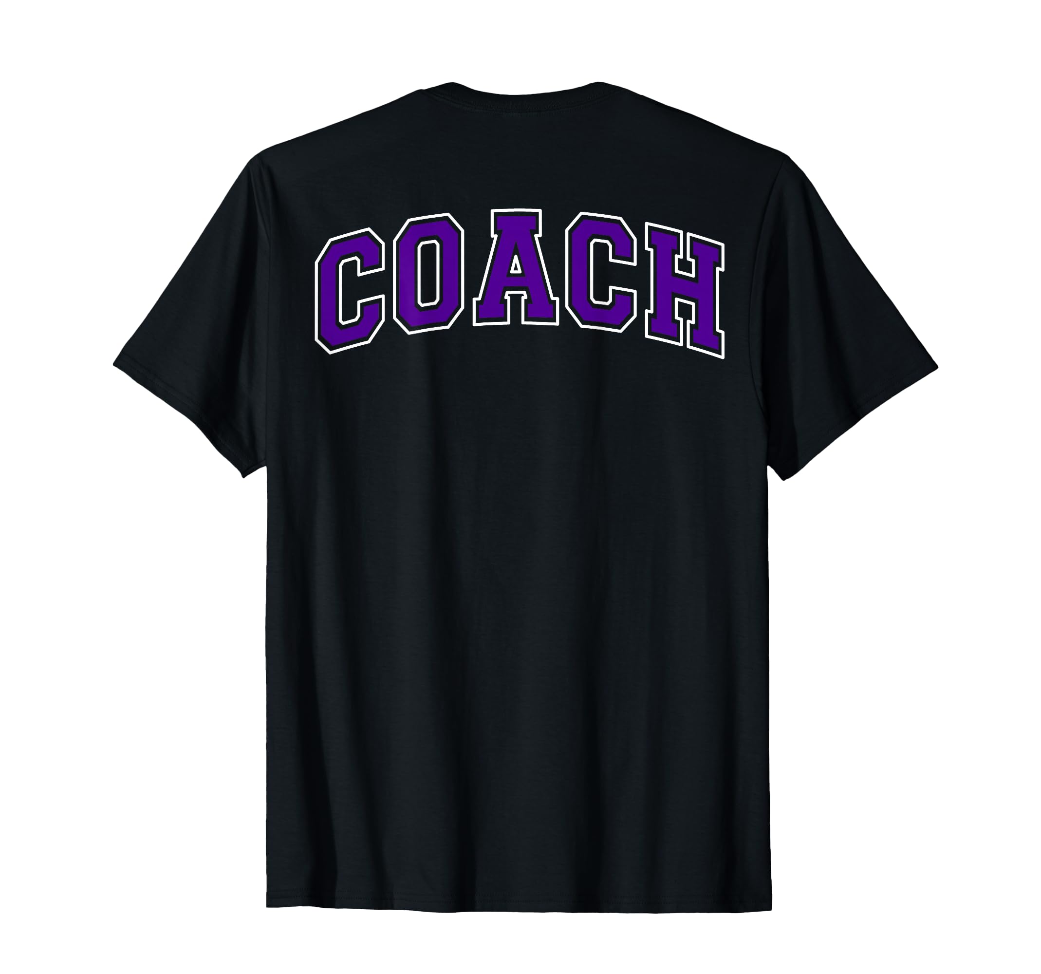 Coach Sports Trainer Purple White Back T-Shirt - Unique Graphic for Adults - T-Shirt, Sweatshirt, Hoodie