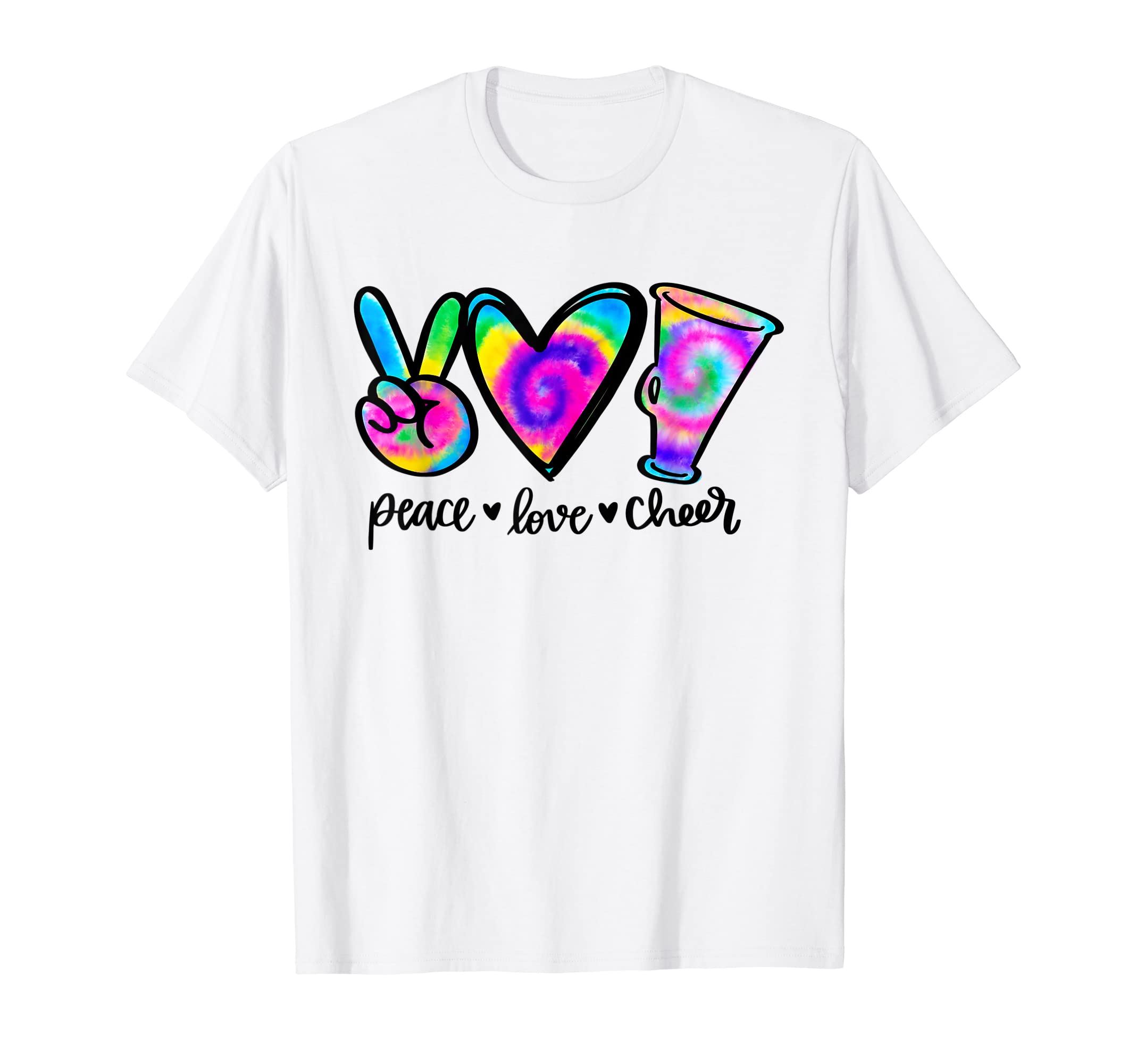 Cheer Squad Cheer Mom Peace Love Cheer T-Shirt - Graphic Print for Adults - T-Shirt, Sweatshirt, Hoodie