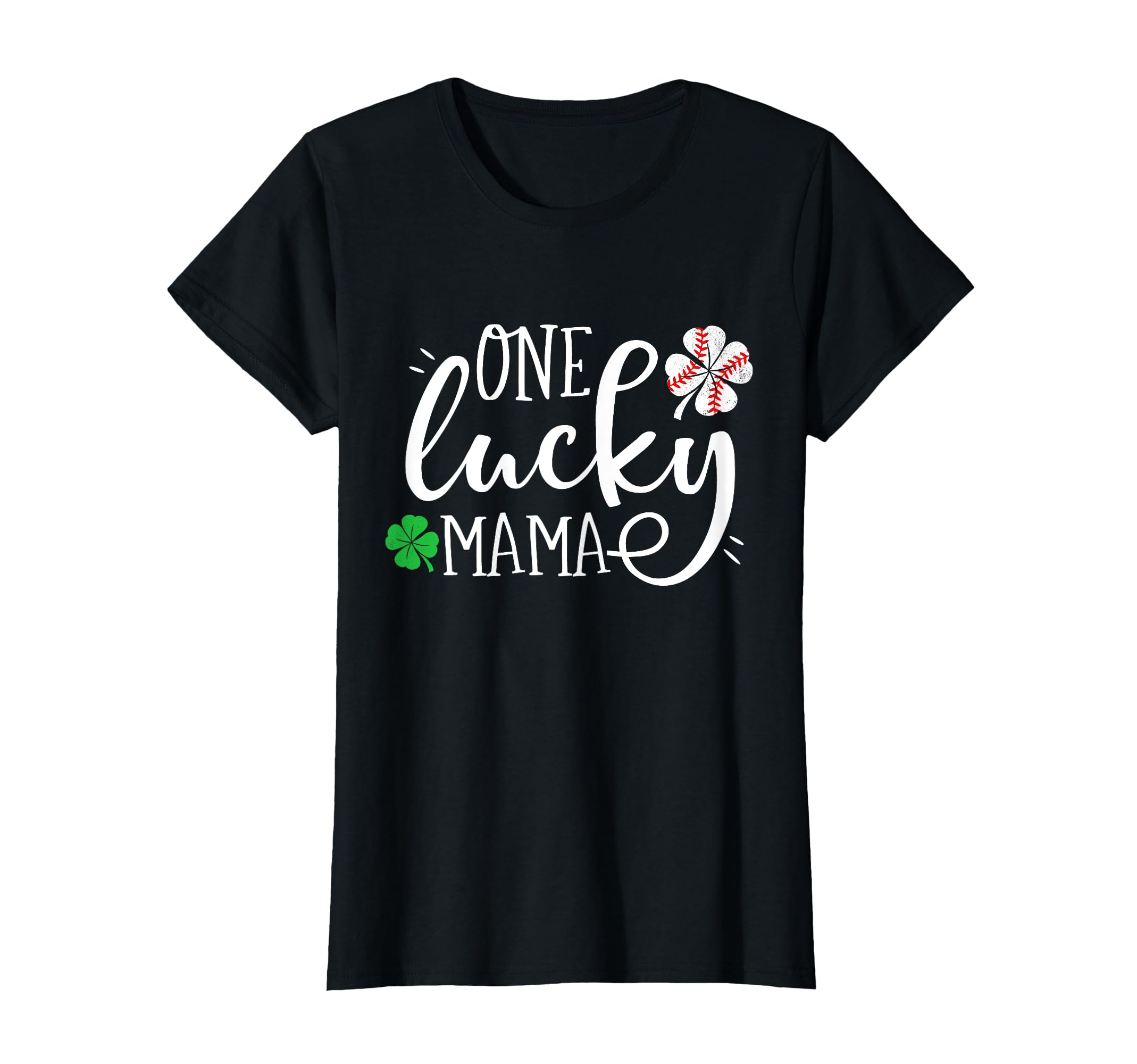 One Lucky Baseball Mama St Patricks T-Shirt - Minimalist Print Men Women - T-Shirt, Sweatshirt, Hoodie