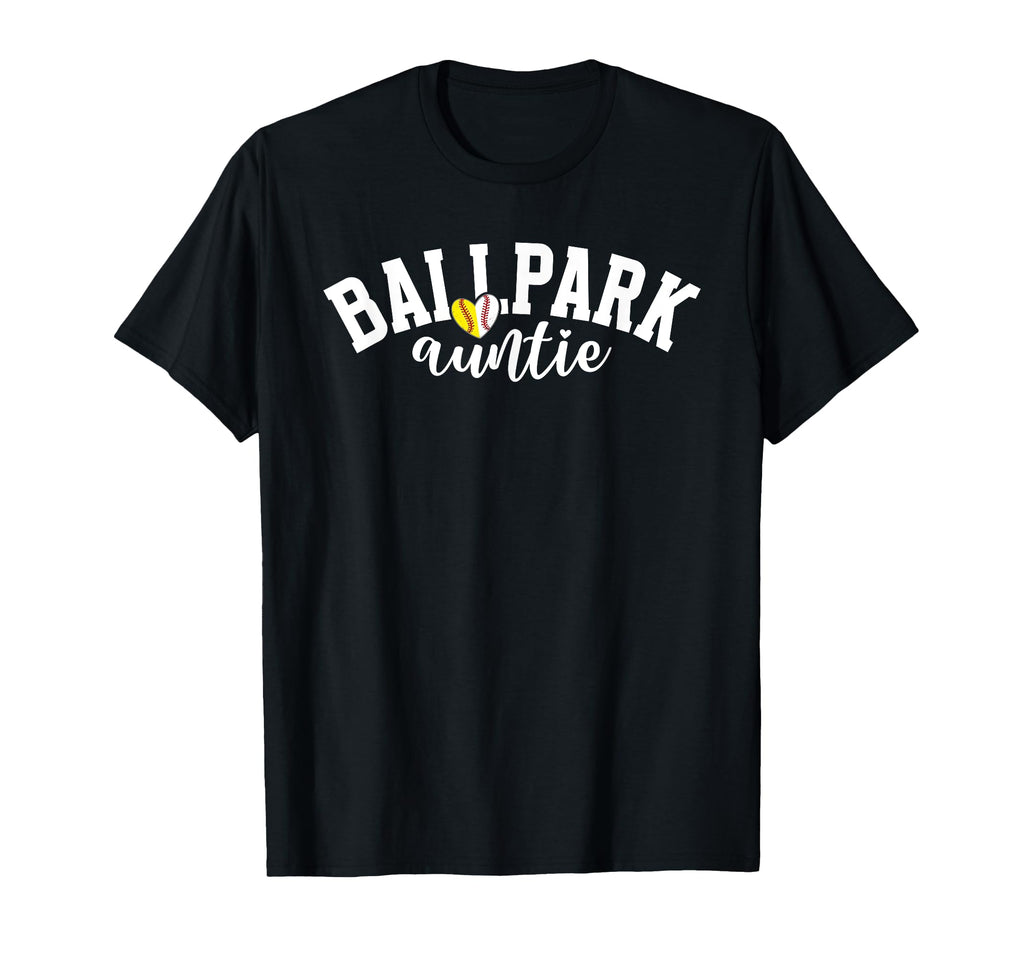 Ballpark Auntie Softball Baseball Aunt T-Shirt - Custom Art Print Unisex - T-Shirt, Sweatshirt, Hoodie