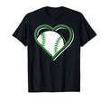 Green Baseball Heart Baseball T-Shirt - Casual Everyday Wear for Adults - T-Shirt, Sweatshirt, Hoodie