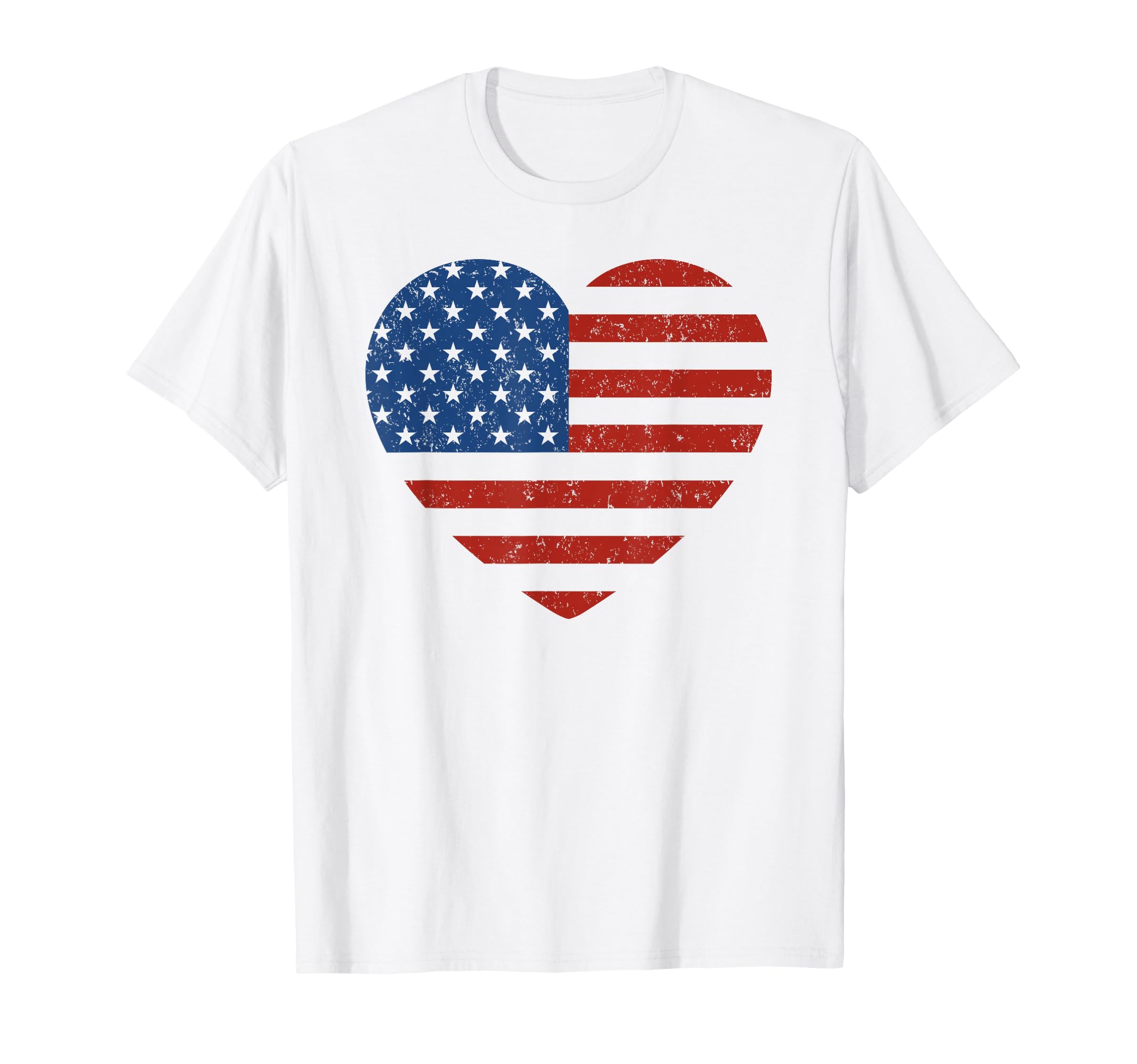 American Flag Heart Patriotic 4Th July T-Shirt - Trendy Graphic Men Women - T-Shirt, Sweatshirt, Hoodie