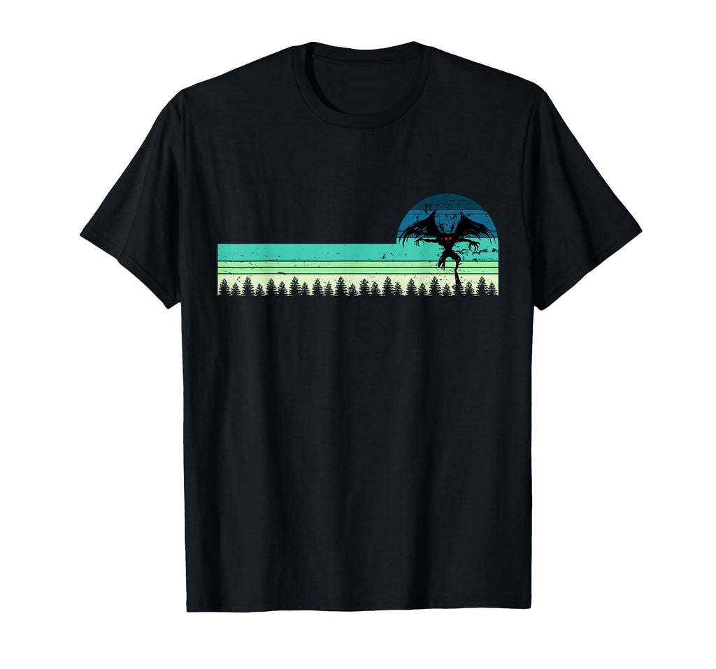 Mothman 80S Cryptid Sunset T-Shirt - Casual Everyday Wear Unisex - T-Shirt, Sweatshirt, Hoodie