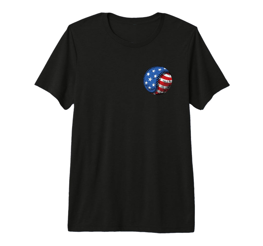 Pocket Us Flag Baseball Ball Sport T-Shirt - Fun Novelty Design Unisex - T-Shirt, Sweatshirt, Hoodie