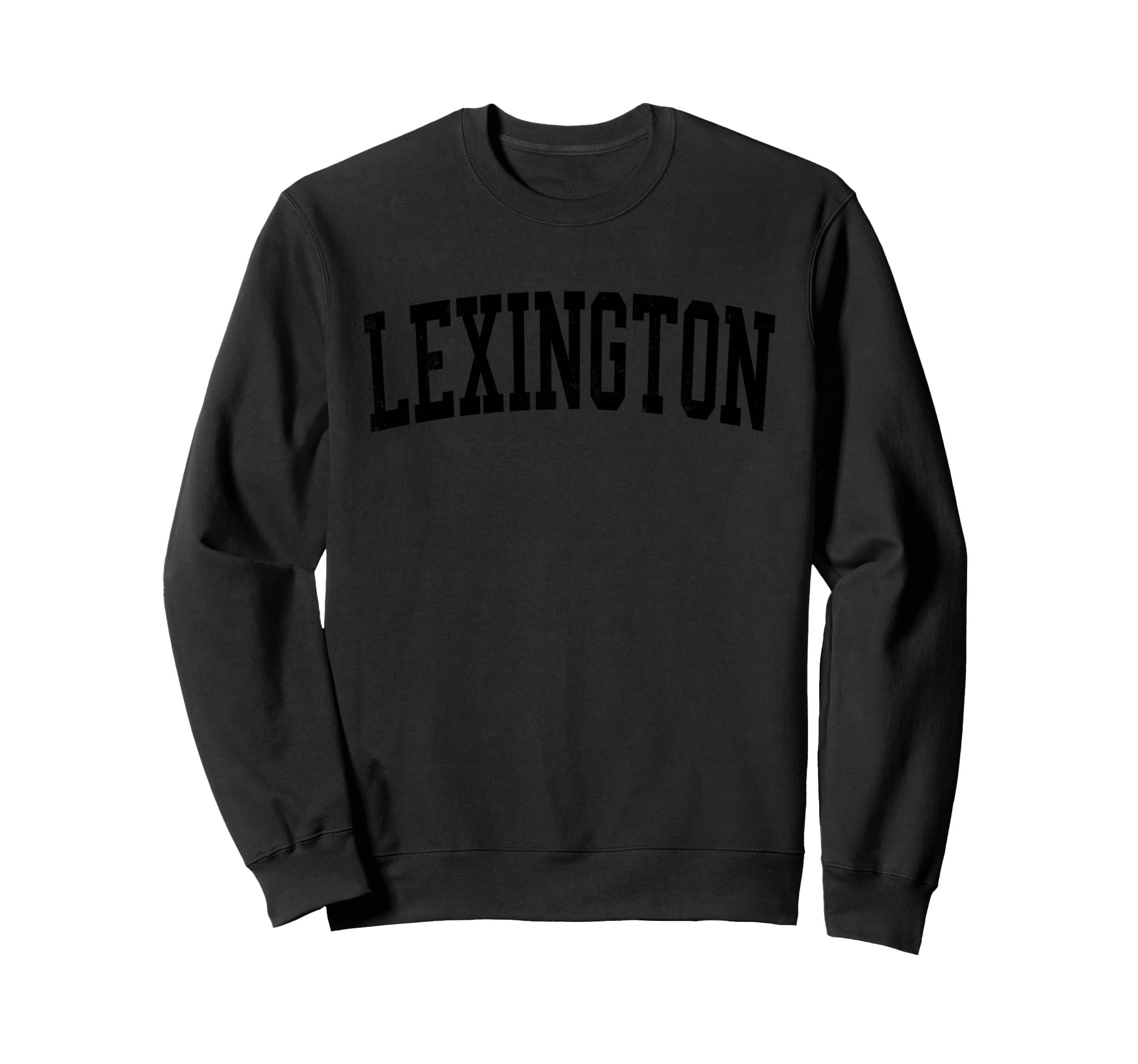 Lexington Ky Distressed Black Varsity Sweatshirt - Streetwear Style Unisex - T-Shirt, Sweatshirt, Hoodie