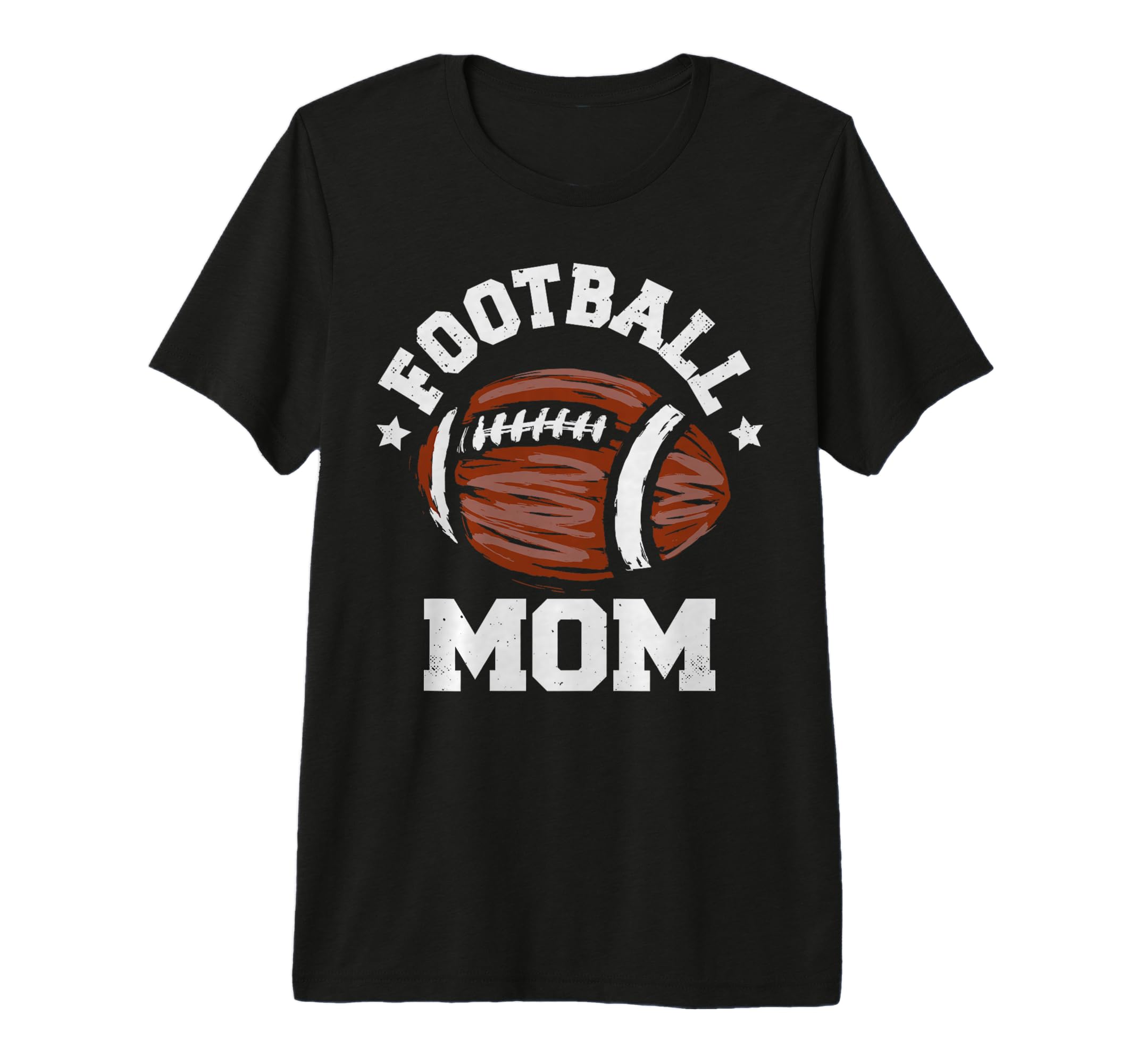 Football Mom Distressed Football T-Shirt - Custom Art Print Men Women - T-Shirt, Sweatshirt, Hoodie
