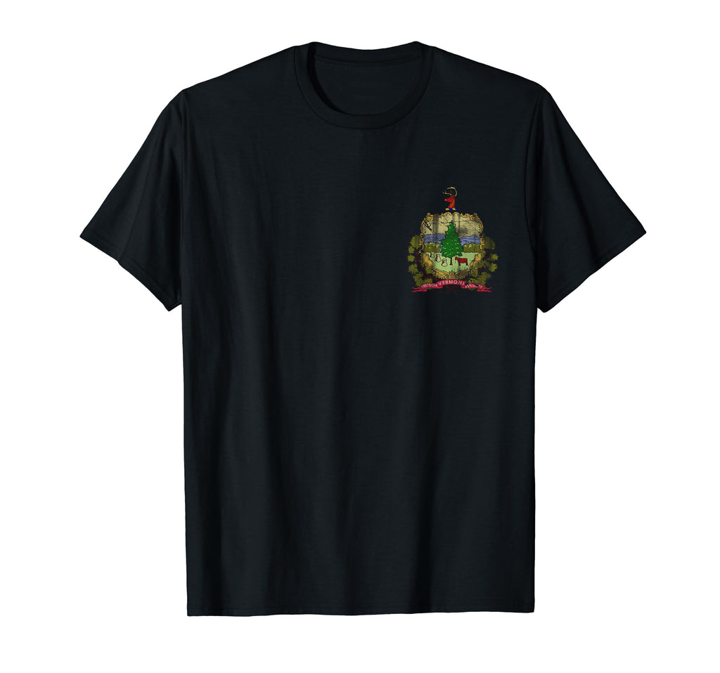 Vermont State Flag Home Distressed T-Shirt - Casual Everyday Wear Unisex - T-Shirt, Sweatshirt, Hoodie