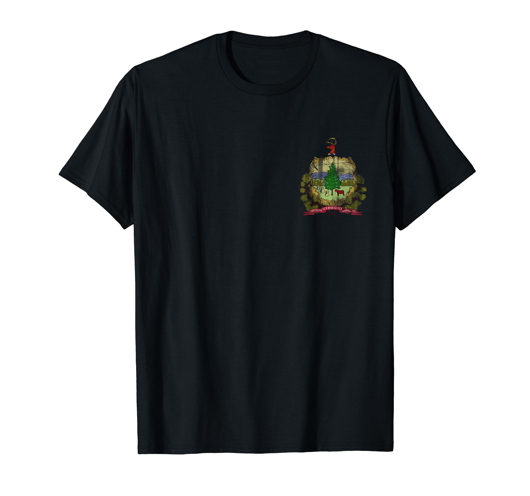 Vermont State Flag Home Distressed T-Shirt - Casual Everyday Wear Unisex - T-Shirt, Sweatshirt, Hoodie