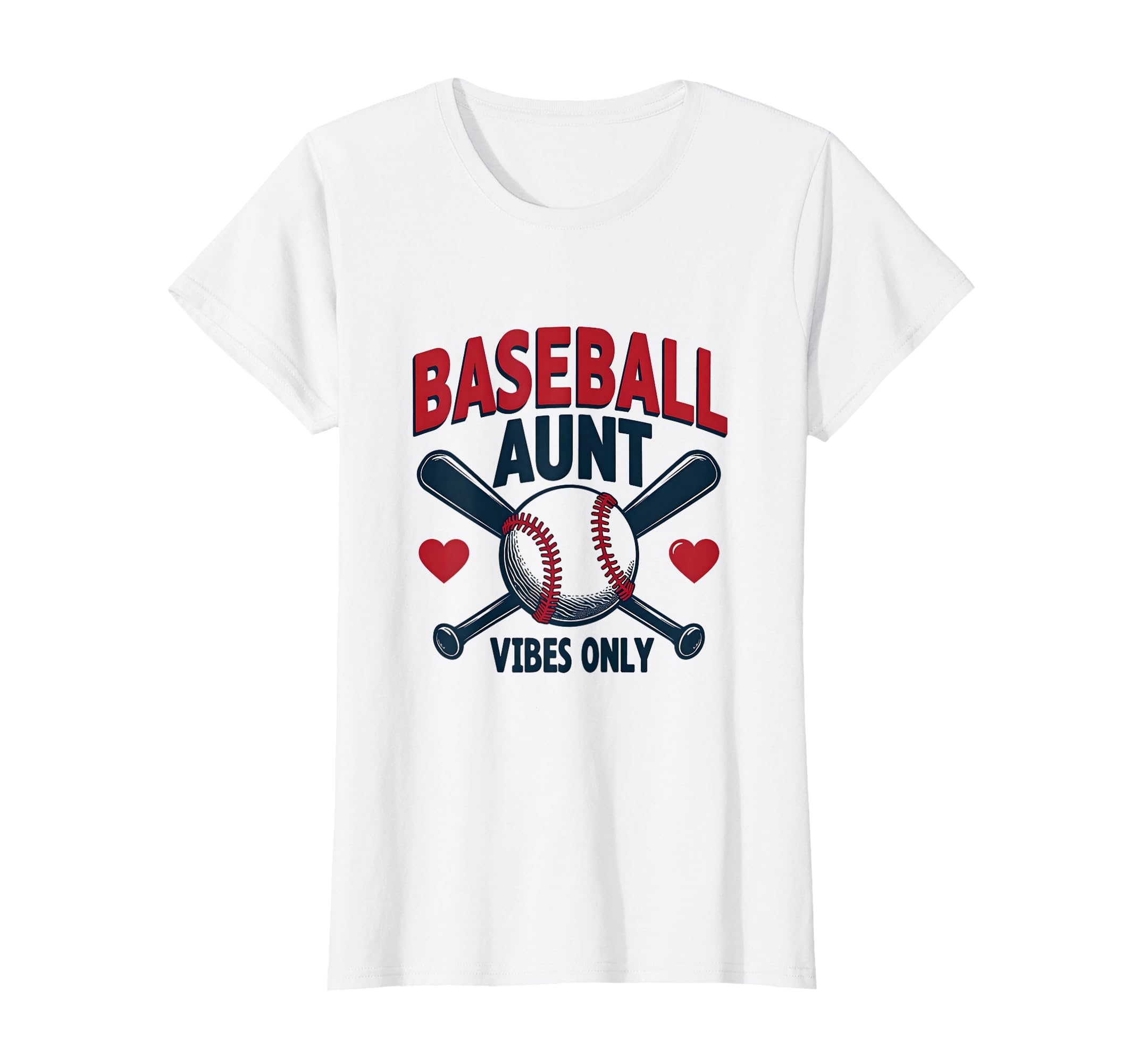 Baseball Aunt Vibes Only Sports Family T-Shirt - Minimalist Print Unisex - T-Shirt, Sweatshirt, Hoodie