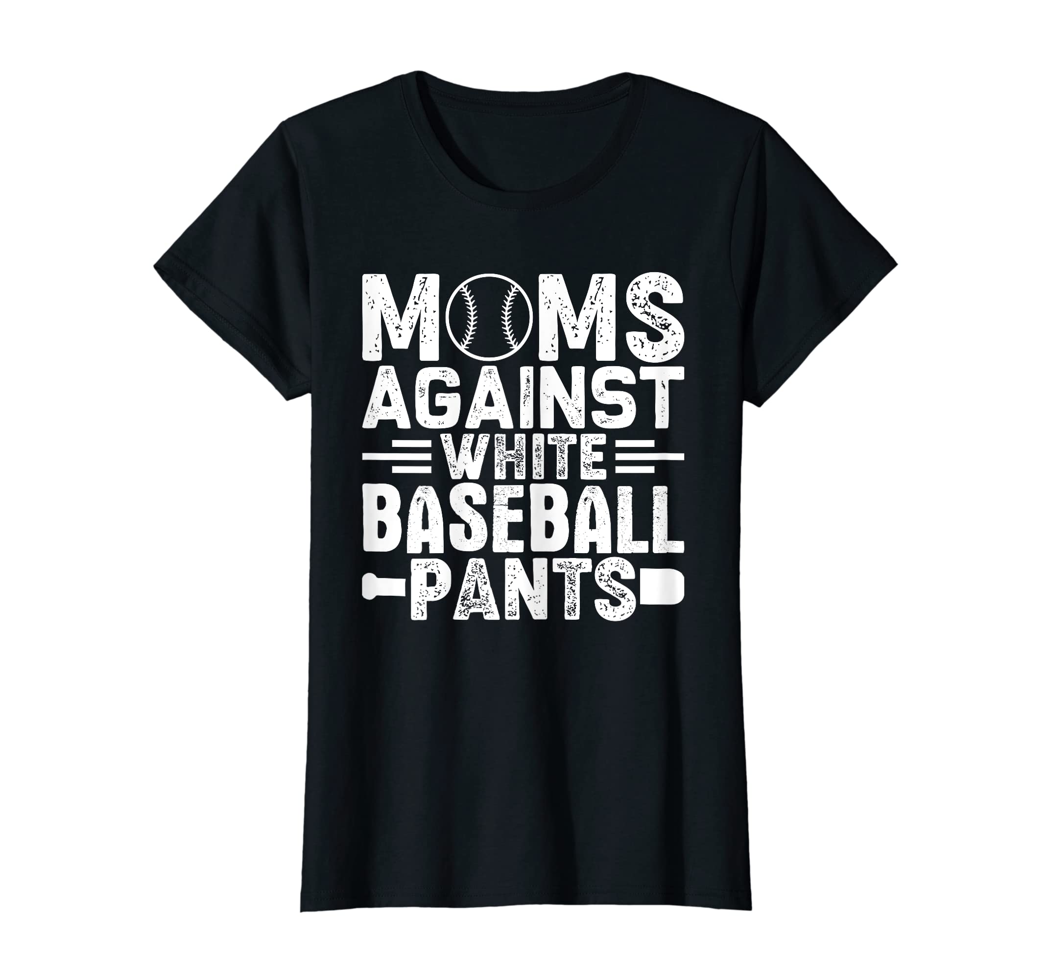 Womens Moms Against White Baseball T-Shirt - Fun Novelty Design for Adults - T-Shirt, Sweatshirt, Hoodie